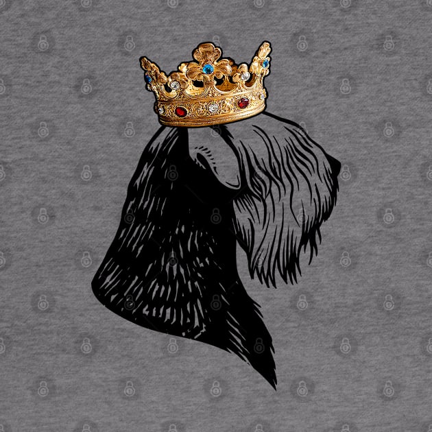 Black Russian Terrier Dog King Queen Wearing Crown by millersye